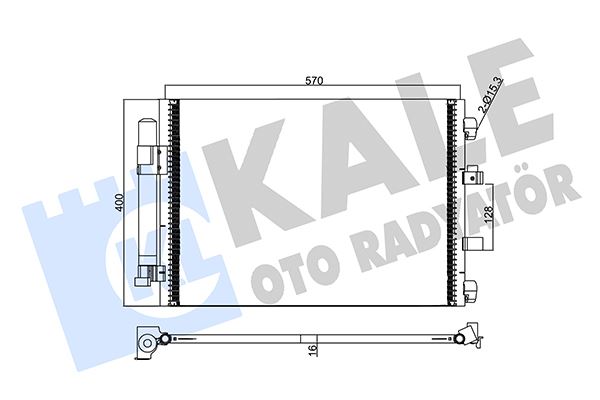 KALE 358250 Klima Radyatoru Ford C-Max Ii Focus Iii Grand C-Max 1.0 Ecoboost / 1.6 Tdci 11> (Al/Al) (Kurutucu Ile)